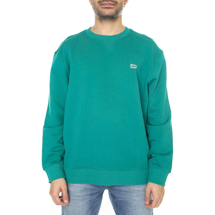 Plain Crew Sws Enigma Blue - Felpa Girocollo Uomo Verde L81IFWA12  LEE 
