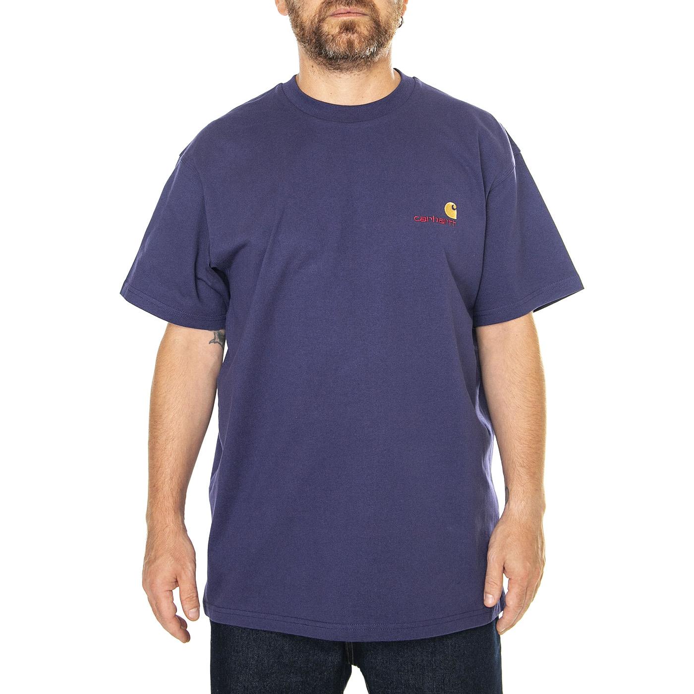 S/S American Script T-Shirt Aura - Maglietta Girocollo Uomo Viola I029956.2BZXX  CARHARTT WIP 