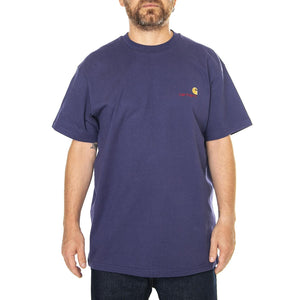 S/S American Script T-Shirt Aura - Maglietta Girocollo Uomo Viola I029956.2BZXX  CARHARTT WIP 