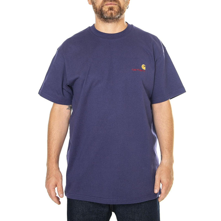 S/S American Script T-Shirt Aura - Maglietta Girocollo Uomo Viola I029956.2BZXX  CARHARTT WIP 