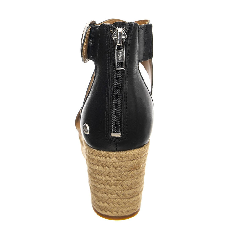 Hylda Black Leather - Sandali Donna Neri UGSHYLDBLLE1120015W  UGG 