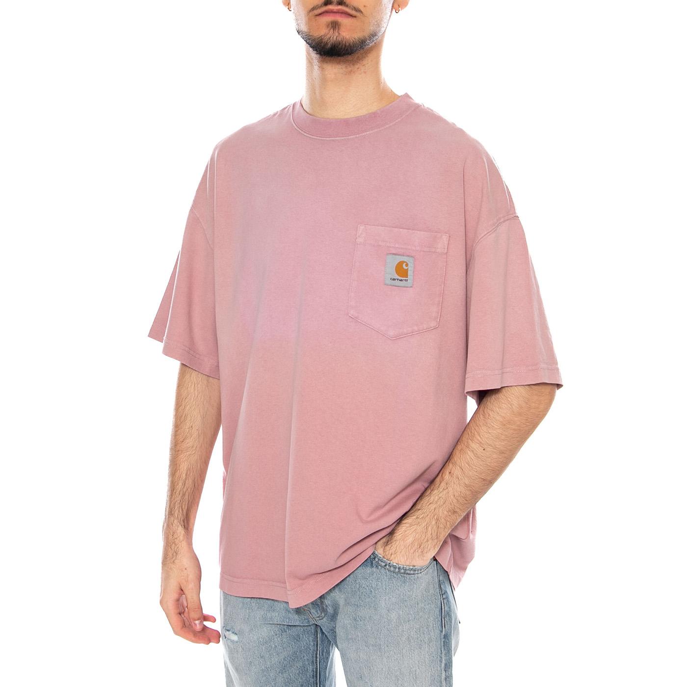 S/S Hudson Pocket T-Shirt Daphne - Maglietta Girocollo Uomo Rosa I035140.1XF5F . CARHARTT WIP 