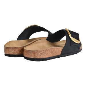 MADRID BIG BUCKLE BLACK NUBUCK LEATHER - Sandali Donna Neri 1023373 . BIRKENSTOCK 