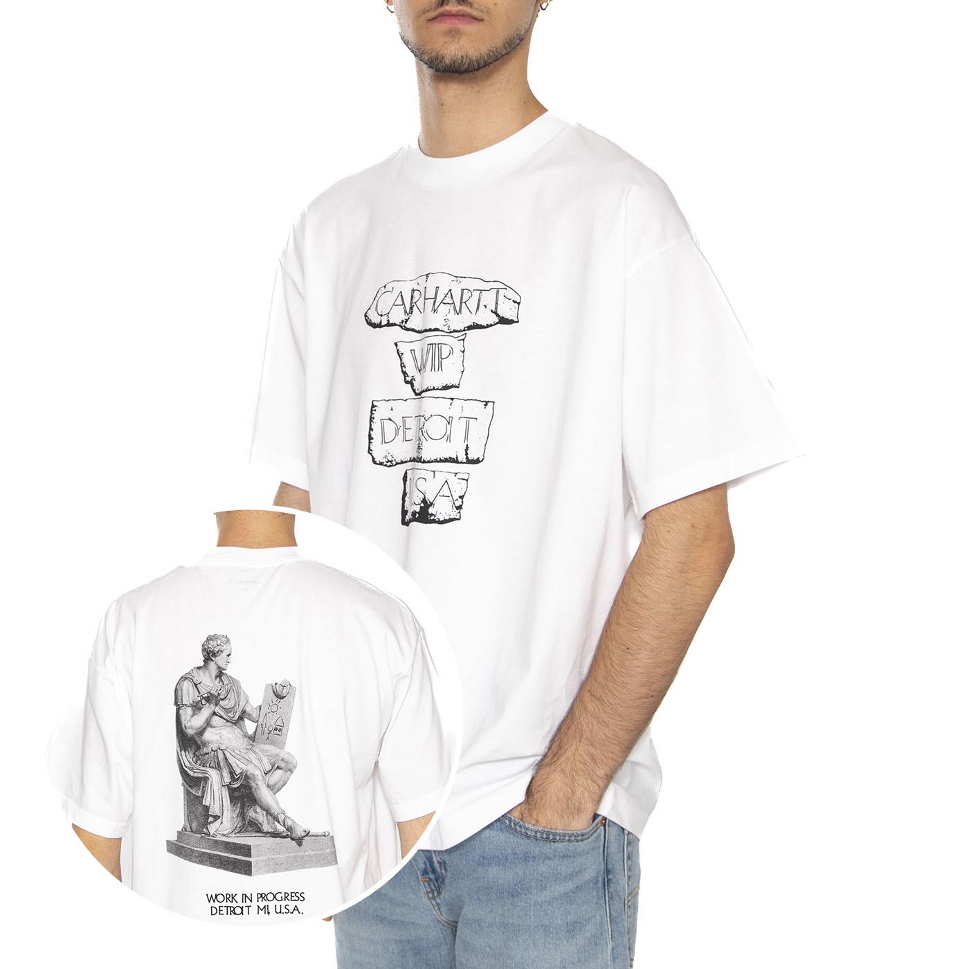 S/S Masterpiece T-Shirt White - Maglietta Girocollo Uomo Bianca I035196.02XX  CARHARTT WIP 