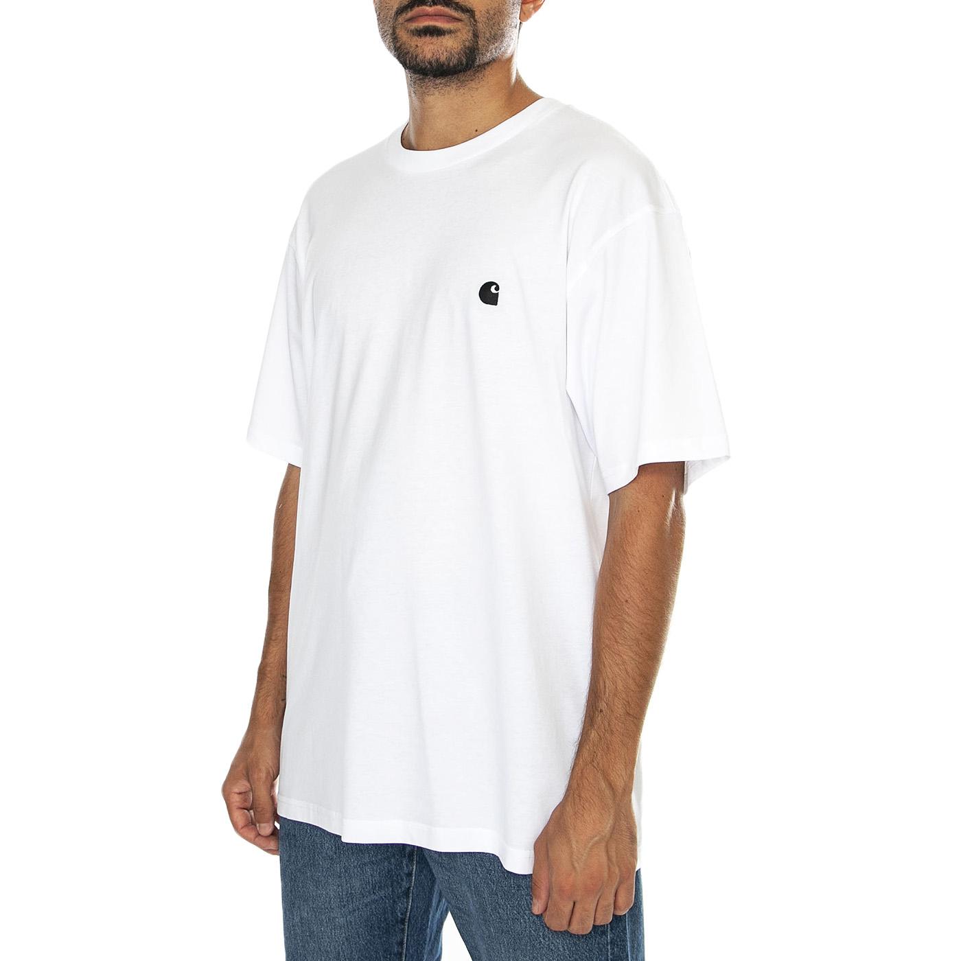 S/S Madison T-Shirt White / Black - Maglietta Girocollo Uomo Bianca I033000.00AXX . CARHARTT WIP 