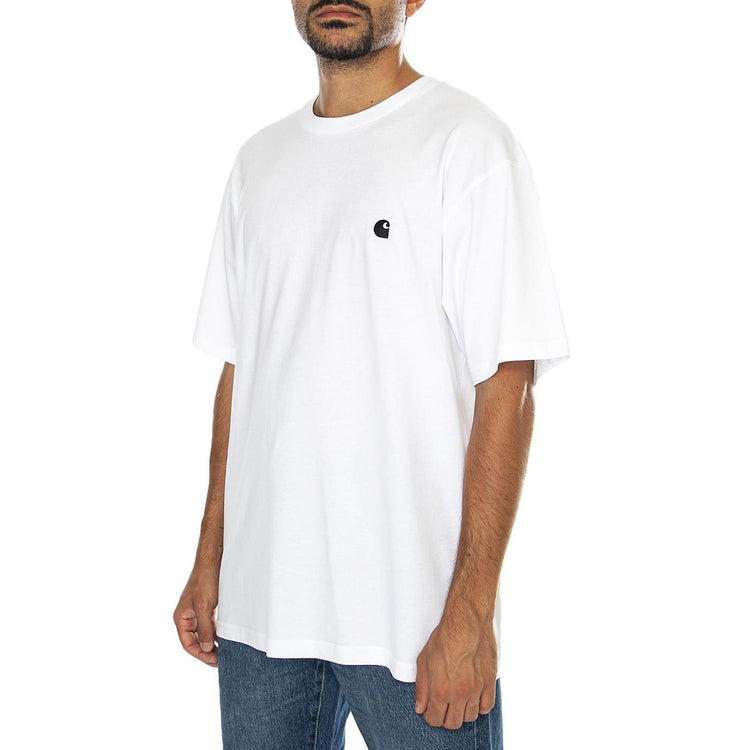 S/S Madison T-Shirt White / Black - Maglietta Girocollo Uomo Bianca I033000.00AXX . CARHARTT WIP 