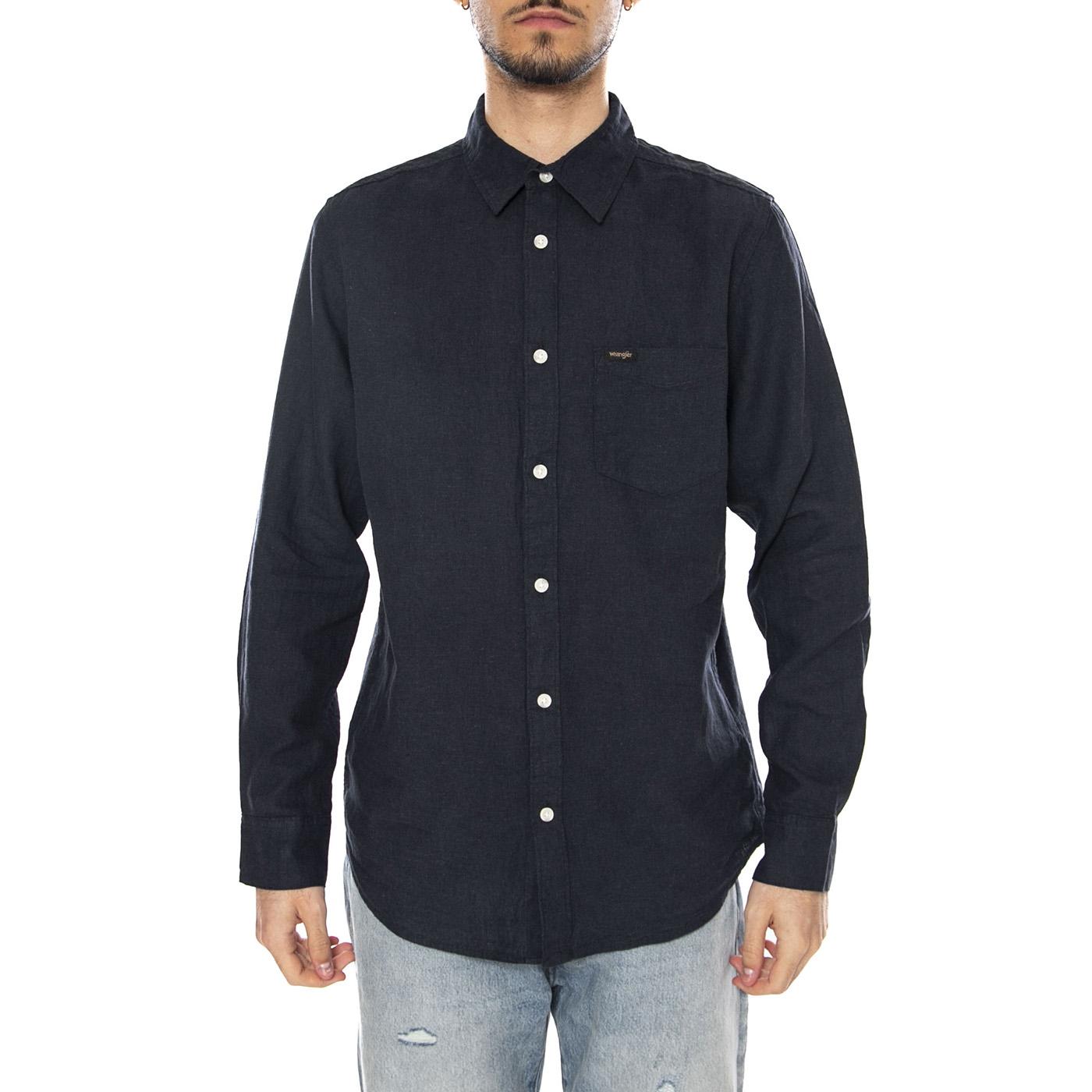 SHIRT DARK NAVY - Camicia Uomo Blu 112362751 BL WRANGLER 