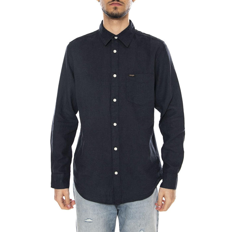 SHIRT DARK NAVY - Camicia Uomo Blu 112362751 BL WRANGLER 
