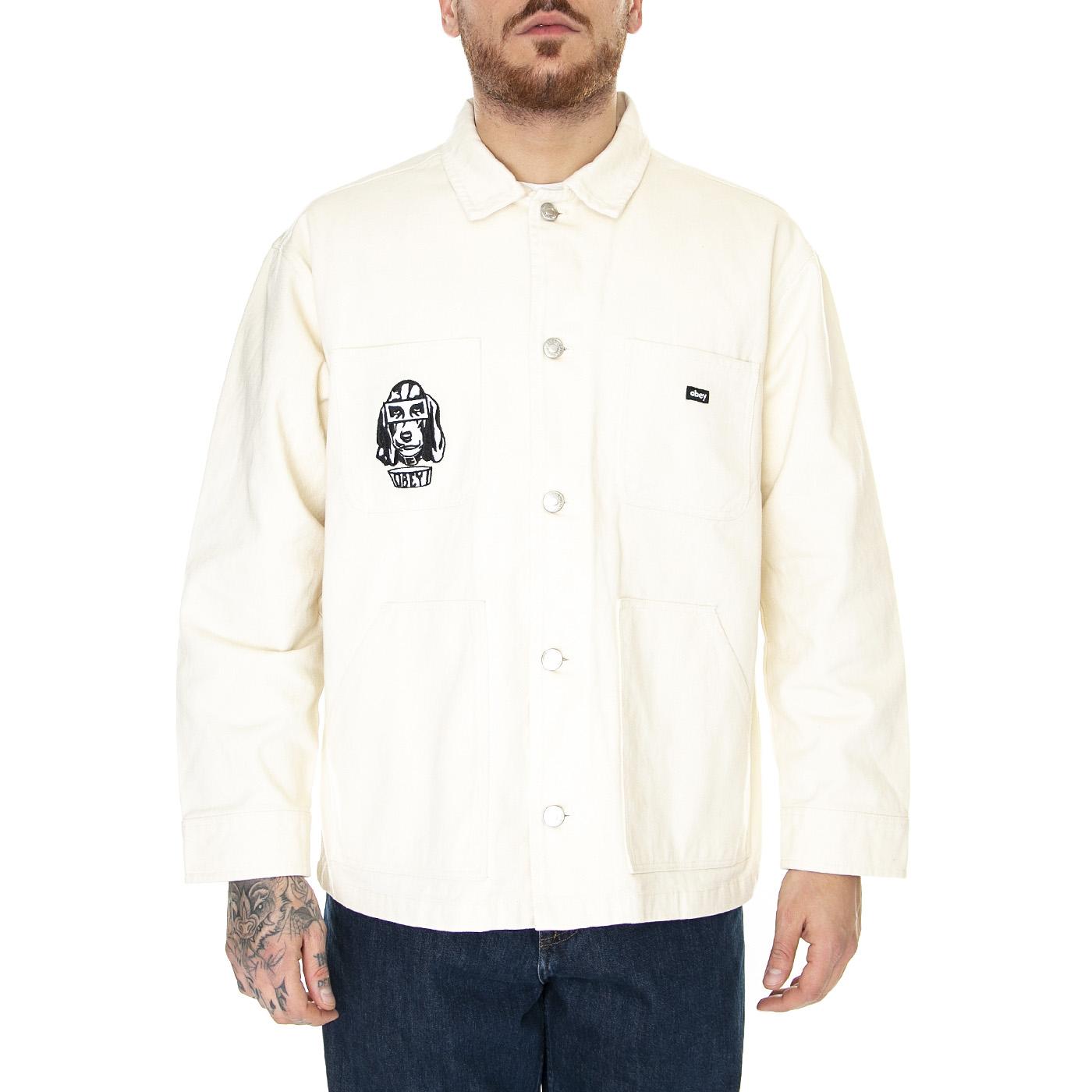 Hymn Jacket Unbleached - Giacca Uomo Bianca 121800531-UBL  OBEY 