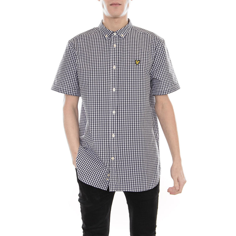 Gingham Ss Shirt - Navy - Camicia Maniche Corte Uomo Blu SW807V-Z99  LYLE & SCOTT 