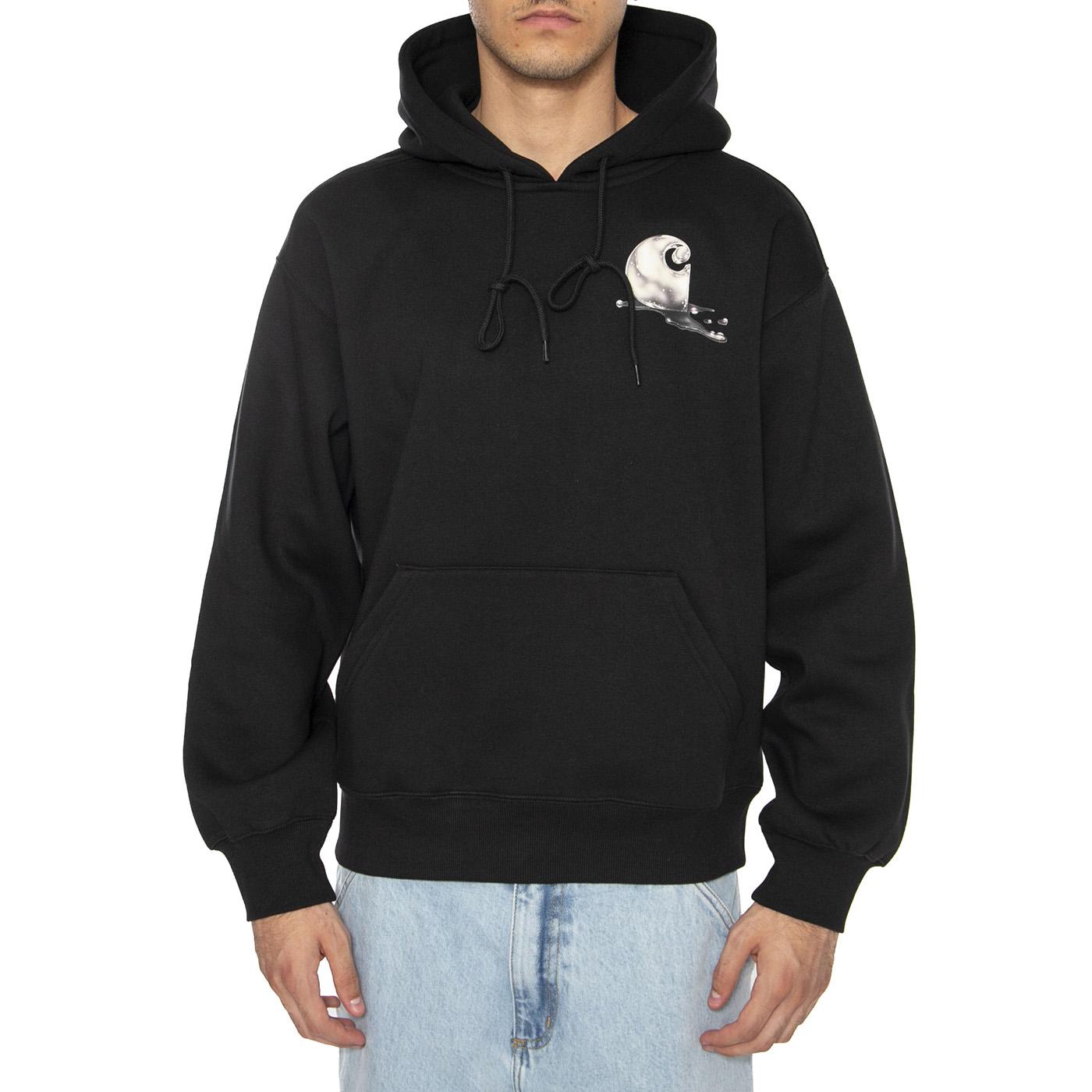 Hooded Jake Garcia Sweat Black - Felpa Uomo Nera I035191.89XX . CARHARTT WIP 