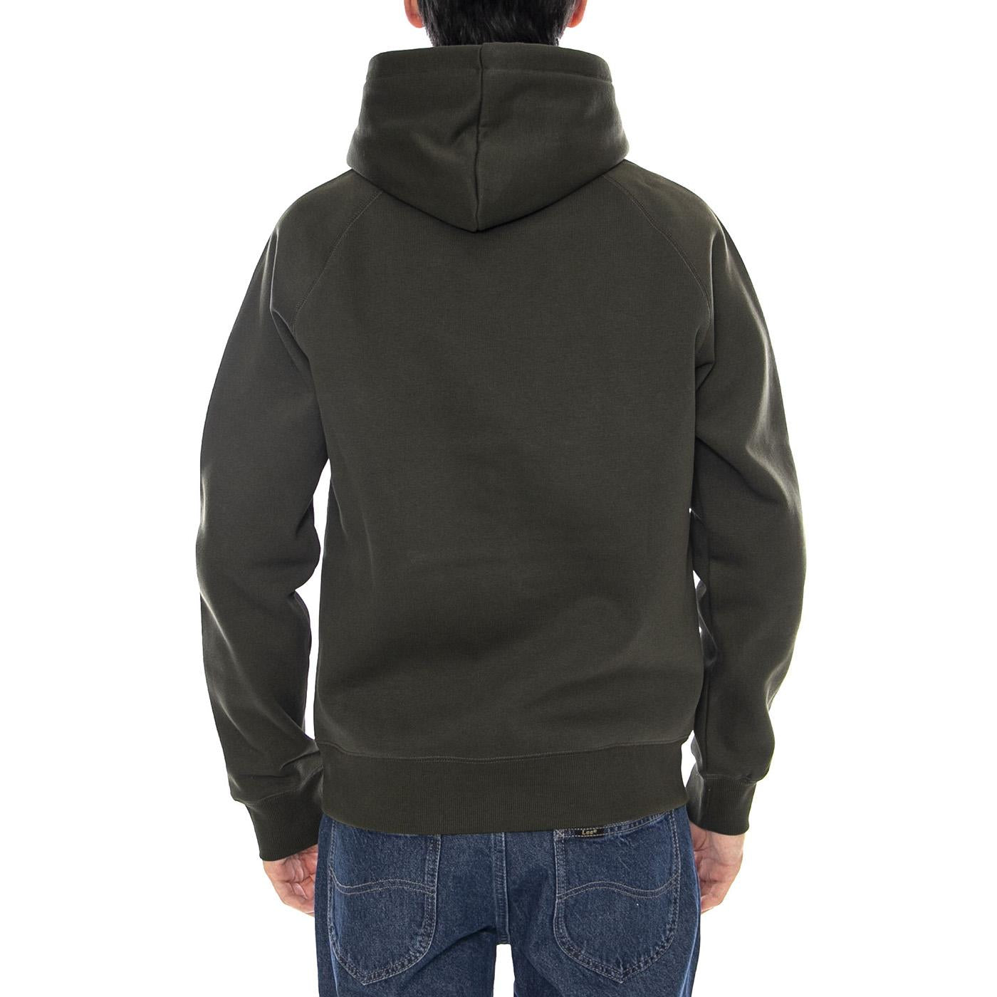 Hooded Chase Sweat Olive / Gold - Felpa con Cappuccio Uomo Verde I033661.3CBXX . CARHARTT WIP 