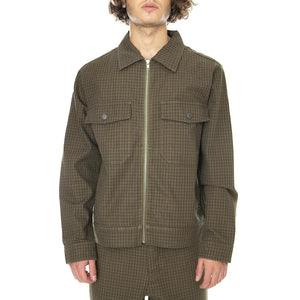 Mens Check Garage Olive Green WInter Jacket 115534-OLIV  STUSSY 