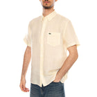 CAMICIA M/C LACOSTE - Camicia Maniche Corte Uomo Beige CH5699 056 LACOSTE 