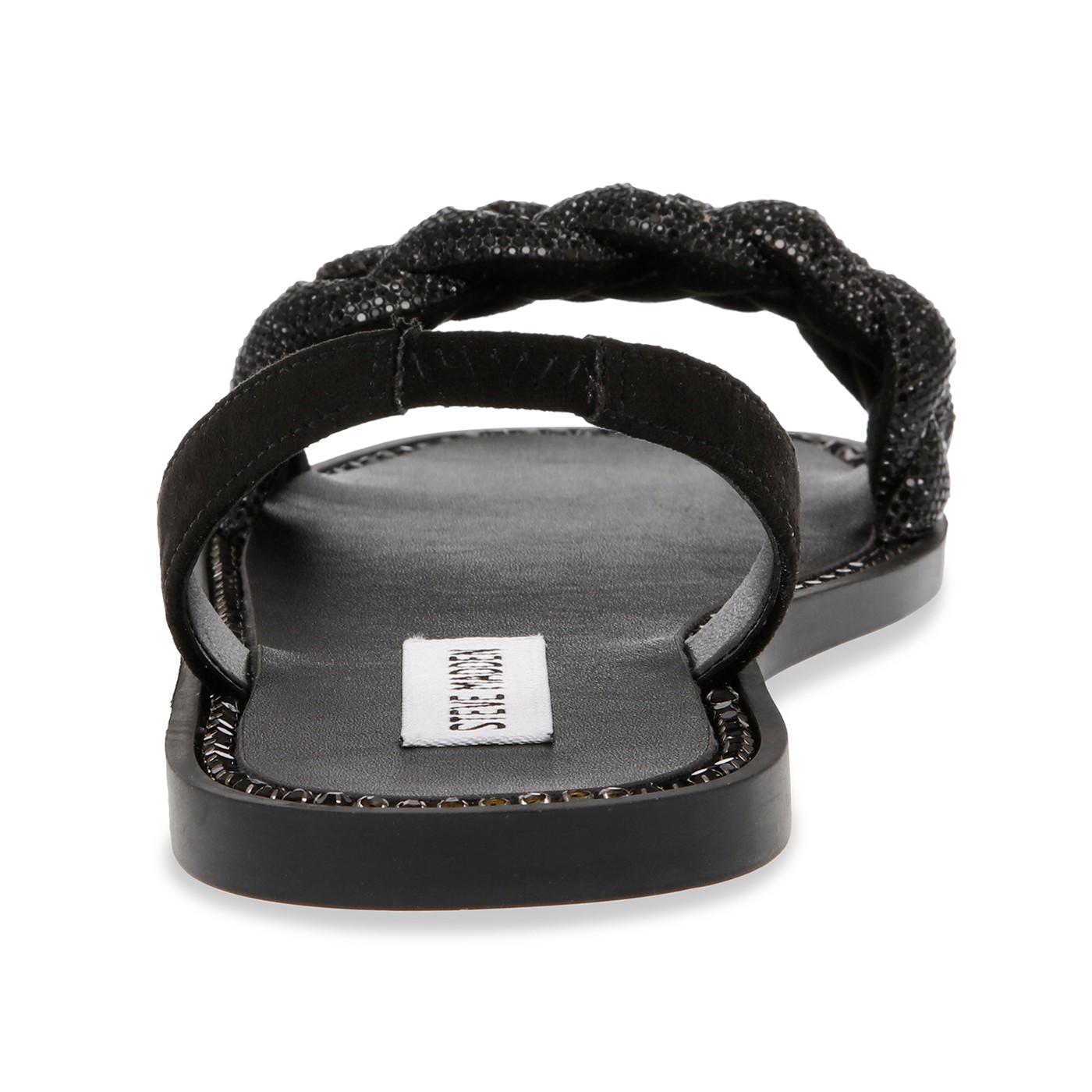 Noles Black Crystal Metallic Fabric w/Matchin - Sandali Donna Neri SMSNOLES-BLK  STEVE MADDEN 