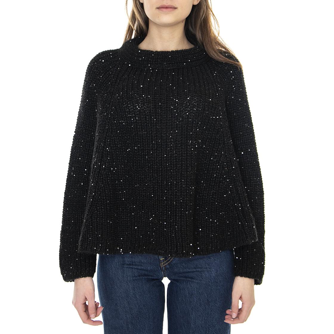 021SD53060 - Maglione Donna Nero Diamante 021SD53060 -S3000  ALESSIA SANTI 