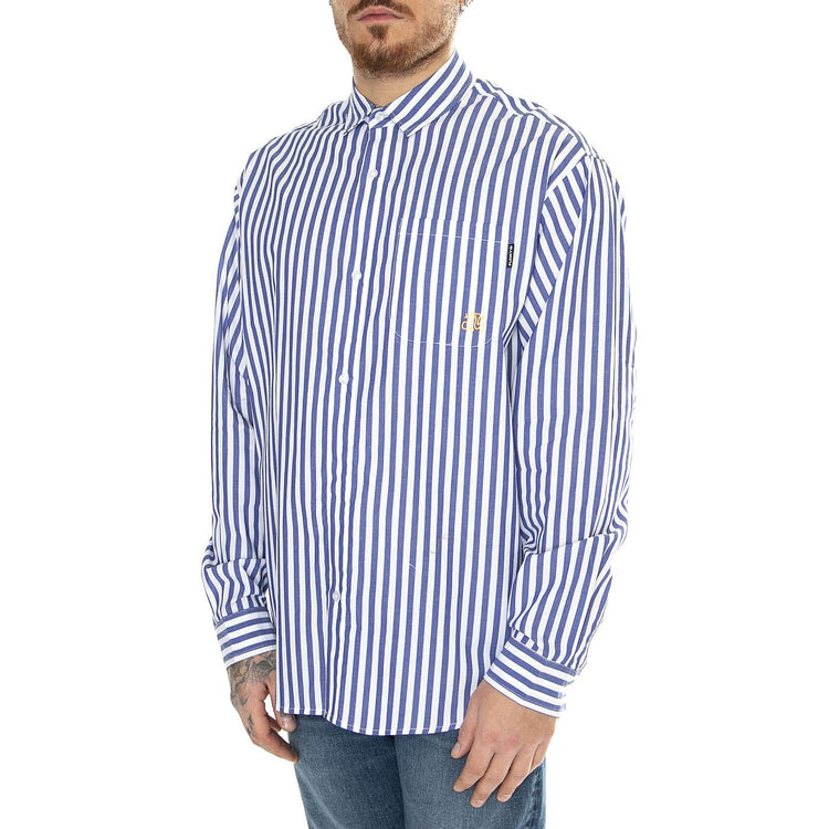Classic Tune Shirt Blu - Camicia Uomo Blu FNKSS24-40312  FUNKY 