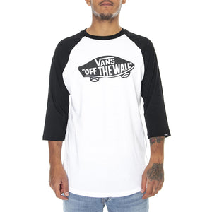 Mn OTW Raglan T-Shirt - White / Black - Maglieta Maniche 3/4 Uomo Bianca VXXMYB2  VANS 