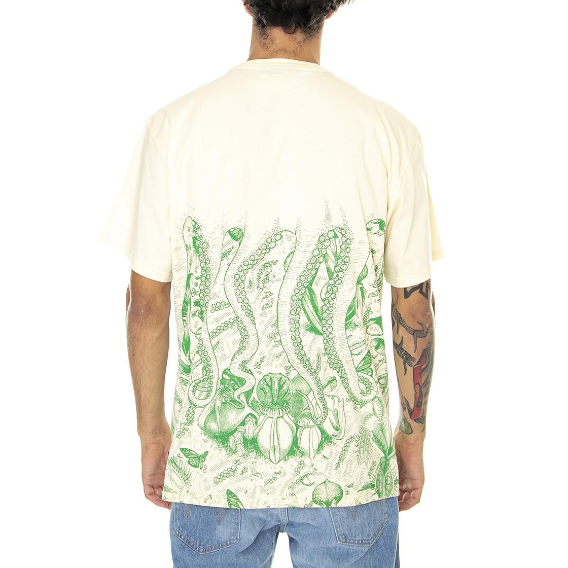 Octopus Botanic Tee Cream - Maglietta Girocollo Uomo Bianca 22WOTS11-CREAM  OCTOPUS 