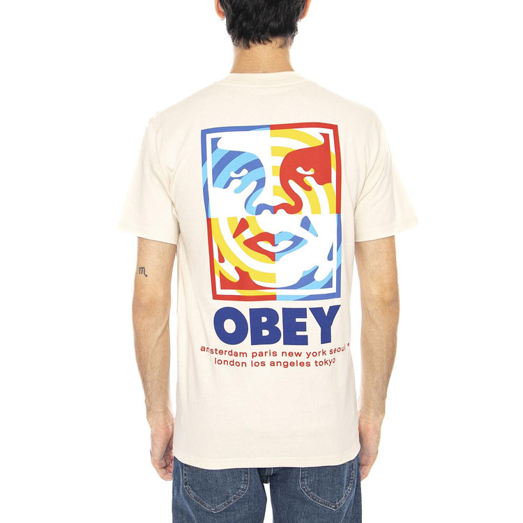 Obey Target Icon Tee Cream - Maglietta Girocollo Uomo Crema 165264065 CRM OBEY 