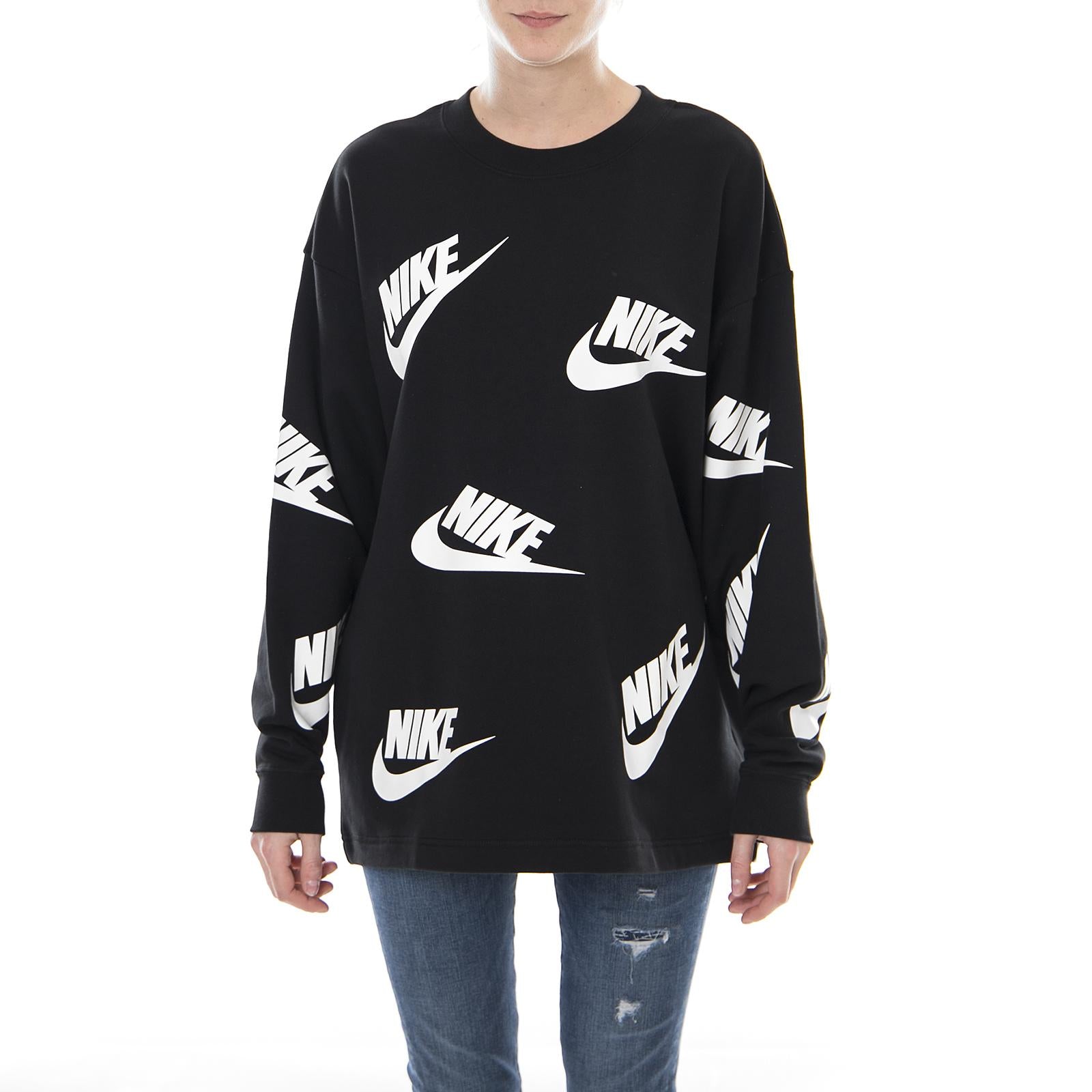 W NSW CREW FUTURA TOSS BLACK/WHITE AA3142-010  NIKE 