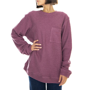 Chunky Slub Crew - Mauve - Felpa Girocollo Donna Viola 118240-MAUVE  STUSSY 