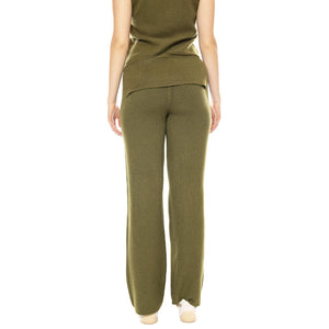 Knitted Trousers 118 Khaki - Pantaloni Donna Verdi 3.53.690.14 . MD'M 