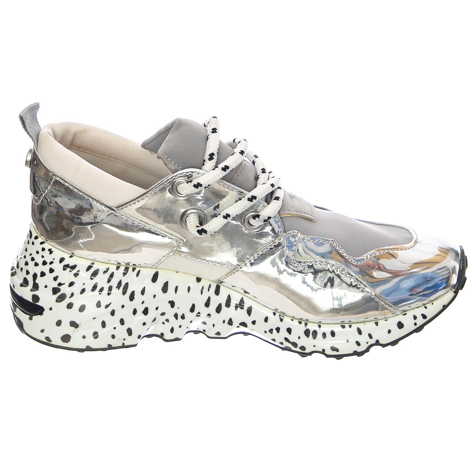 Womens Cliff Shoes - Silver - Scarpe Stringate Profilo Basso Donna Multicolore CLIF02S1-SILVER  STEVE MADDEN 
