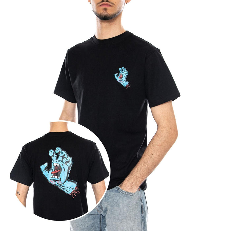 Screaming Hand Black - Maglietta Girocollo Uomo Nera SCA-TEE-10773 Black SANTA CRUZ 