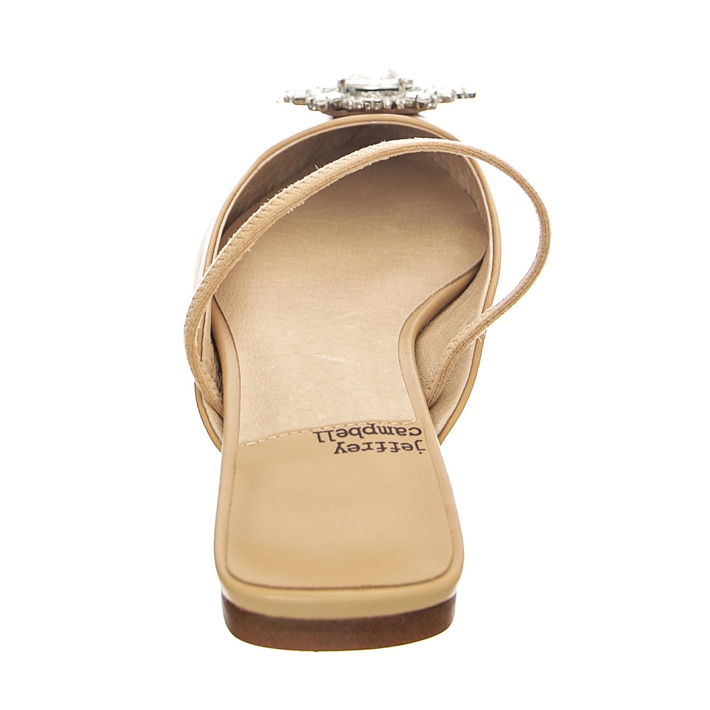 Latira Beige Silver Kid Leather + Fabric - Sandali Donna Beige JCS82258P-108-BEI . JEFFREY CAMPBELL 