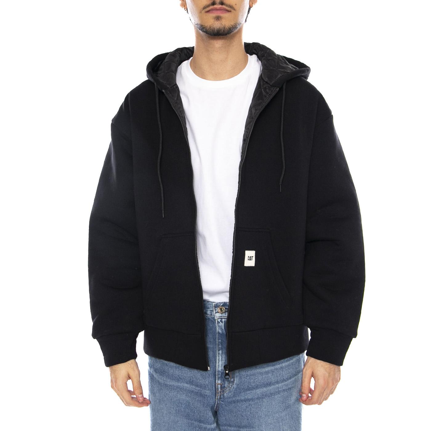 Blueprint Hoodie Black - Felpa con Cappuccio Uomo Nera 6050179-10158 . CAT 