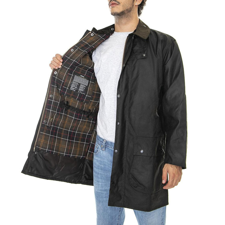 Classic Northumbria Wax Jacket Olive - Giacca Invernale Uomo Marrone MWX0009-OL91-FW23 . BARBOUR 