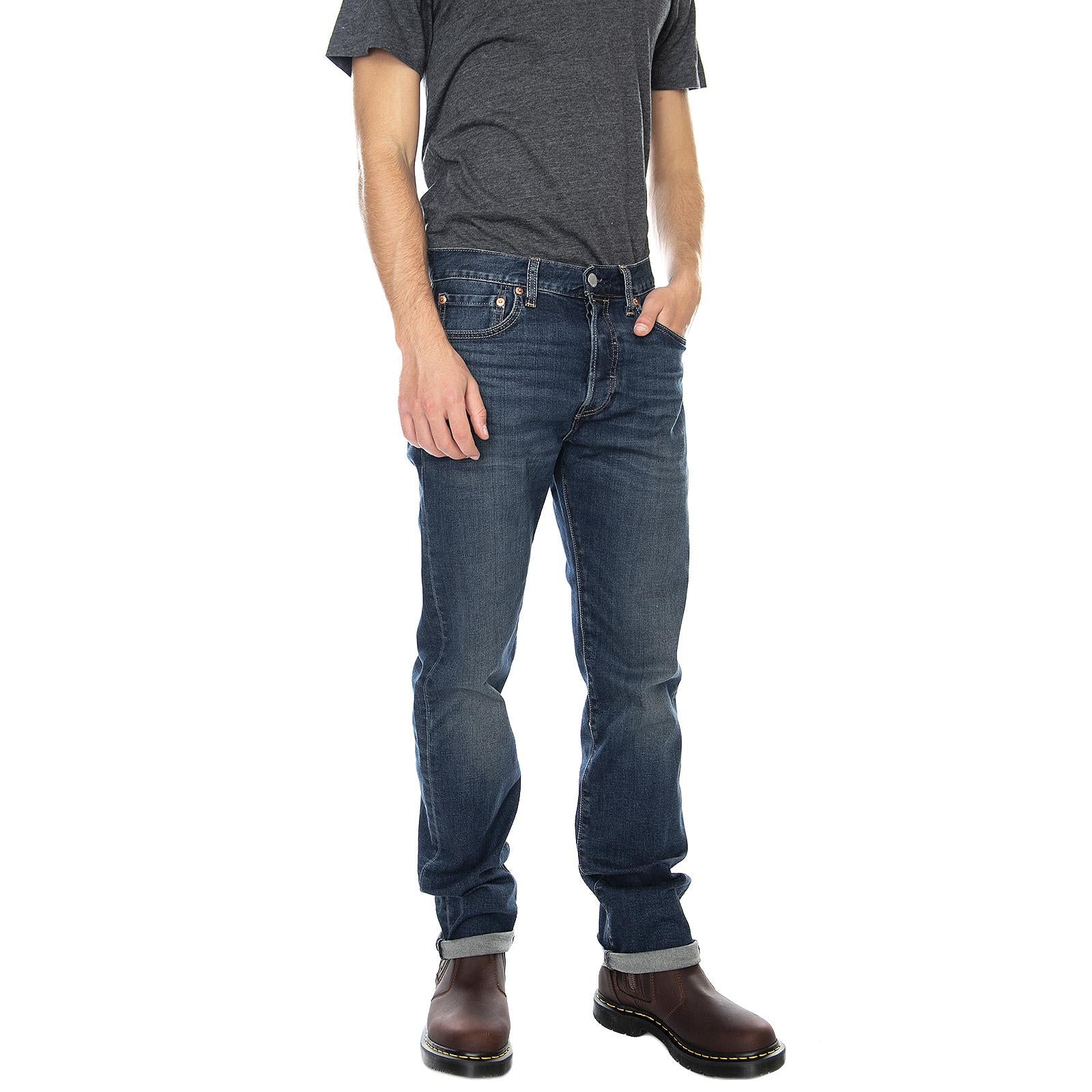 501 Levi's Original Block Crusher - Blue - Denim Jeans Uomo Blu 00501-3061 . LEVIS 