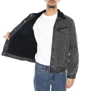 Sherpa Jacket Deep Obsidian - Giacca Denim Jeans Uomo Grigo Antracite 112370427 . LEE 