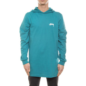 ORIGINAL STOCK LS HOOD TEE DARK TEAL 1984048-DARK TEAL  STUSSY 