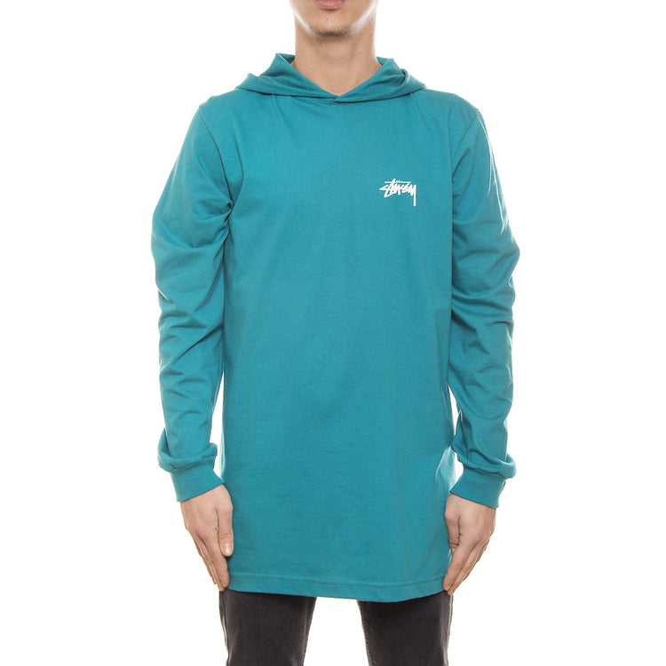 ORIGINAL STOCK LS HOOD TEE DARK TEAL 1984048-DARK TEAL  STUSSY 