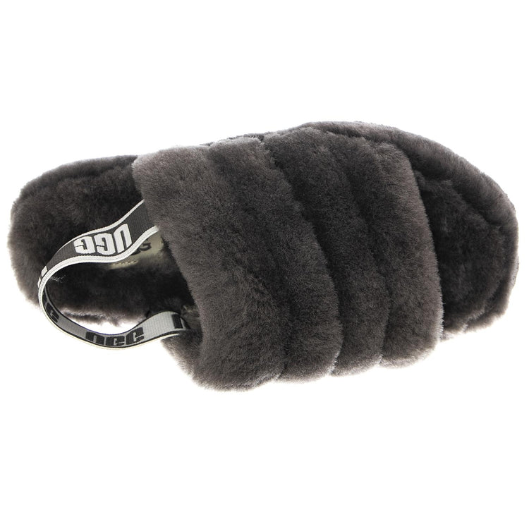 FLUFF YEAH SLIDE CHARCOAL K UGKFLYSLCH1098494K  UGG 