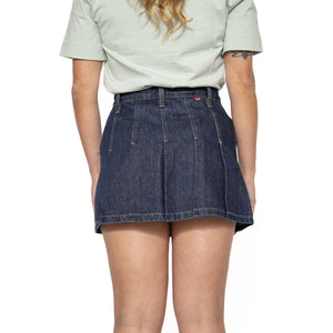Pleated Mini Skirt Remember Together - Gonna Denim Jeans Donna Blu 001VO-0002 . LEVIS 