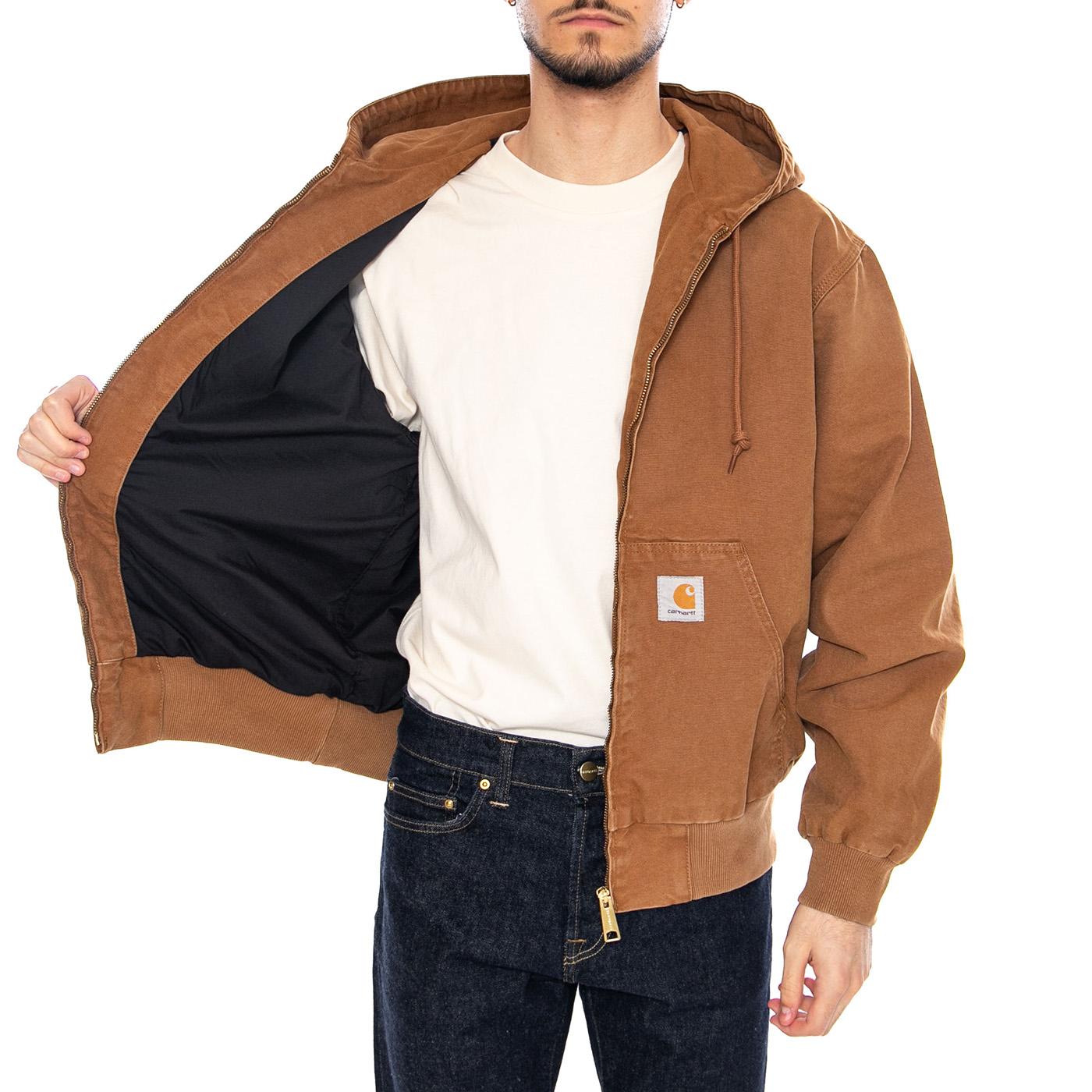 OG Active Jacket Hemilton Brown - Giacca con Cappuccio e Zip Uomo Marrone I034820 HZ4O CARHARTT WIP 