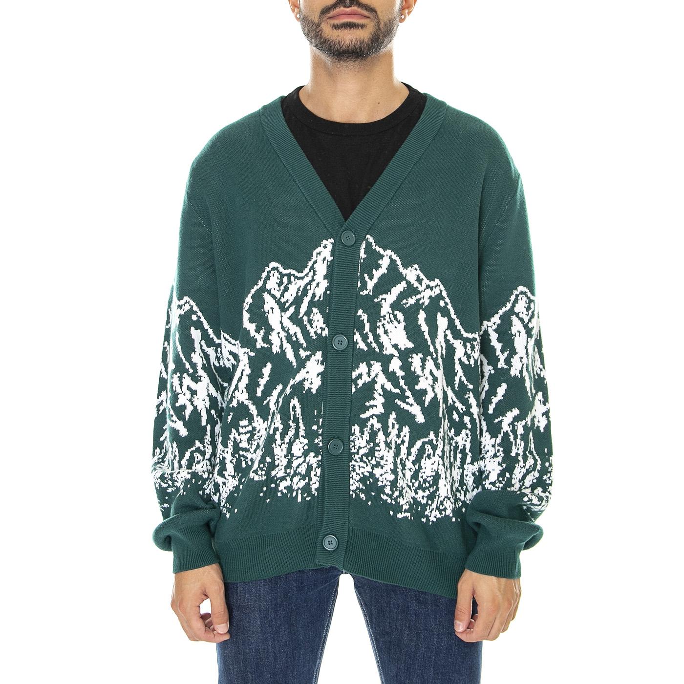 Go Randy Mountain Cardigan Evermore Green - Cardigan Uomo Verde M2BR15Z2YL1-F9JN  GUESS ORIGINALS 