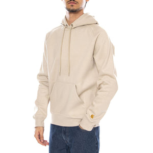 Hooded Chase Sweat Fleur De Sel / Gold - Felpa con Cappuccio Uomo Beige I033661.38AXX  CARHARTT WIP 