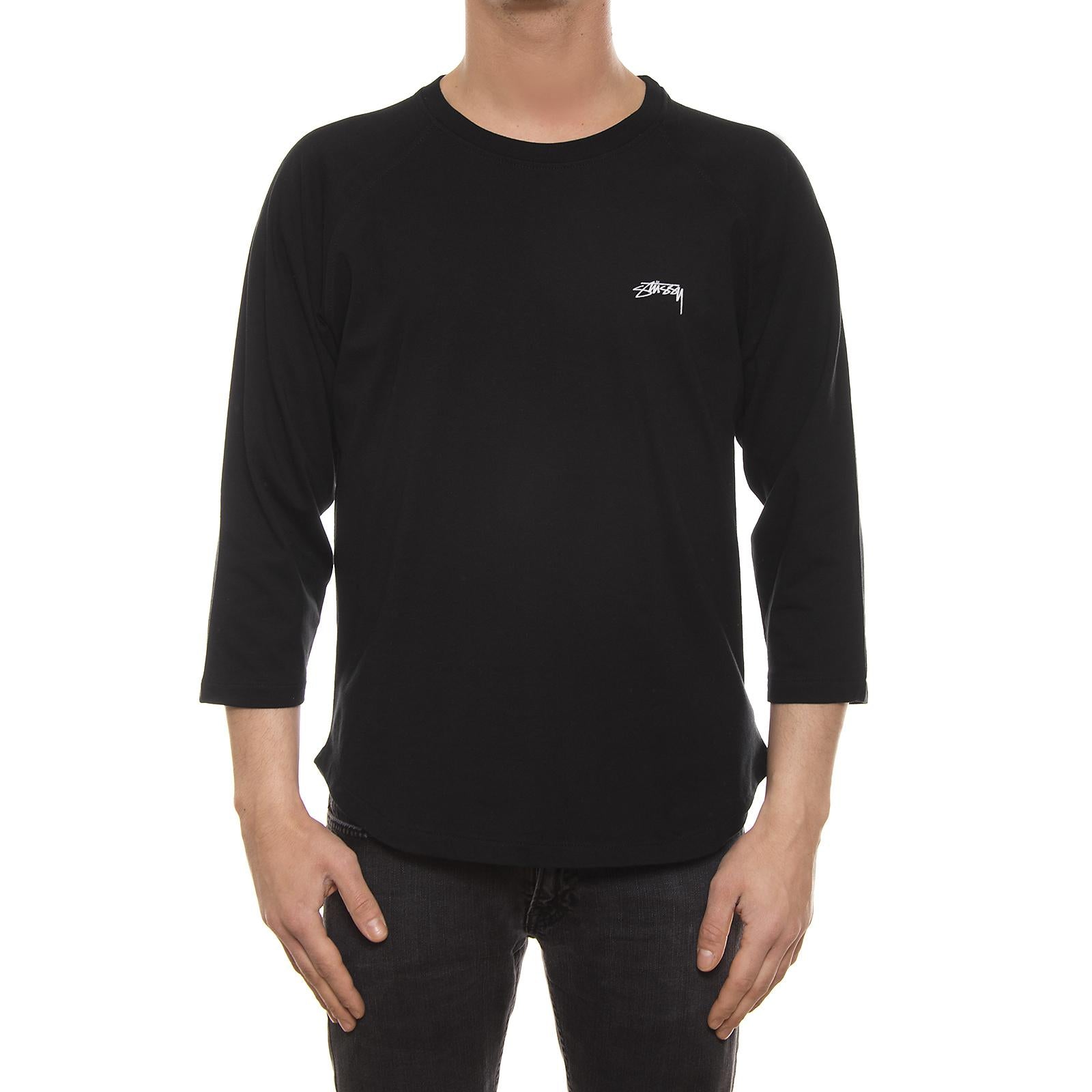 LAGUNA DOT RAGLAN JERSEY BLACK 114962-BLACK  STUSSY 
