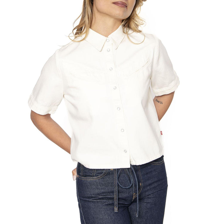 Rinoa Camp Shirt Seeded State - Camicia Maniche Corte Donna Bianca 001SL-0002 . LEVIS 