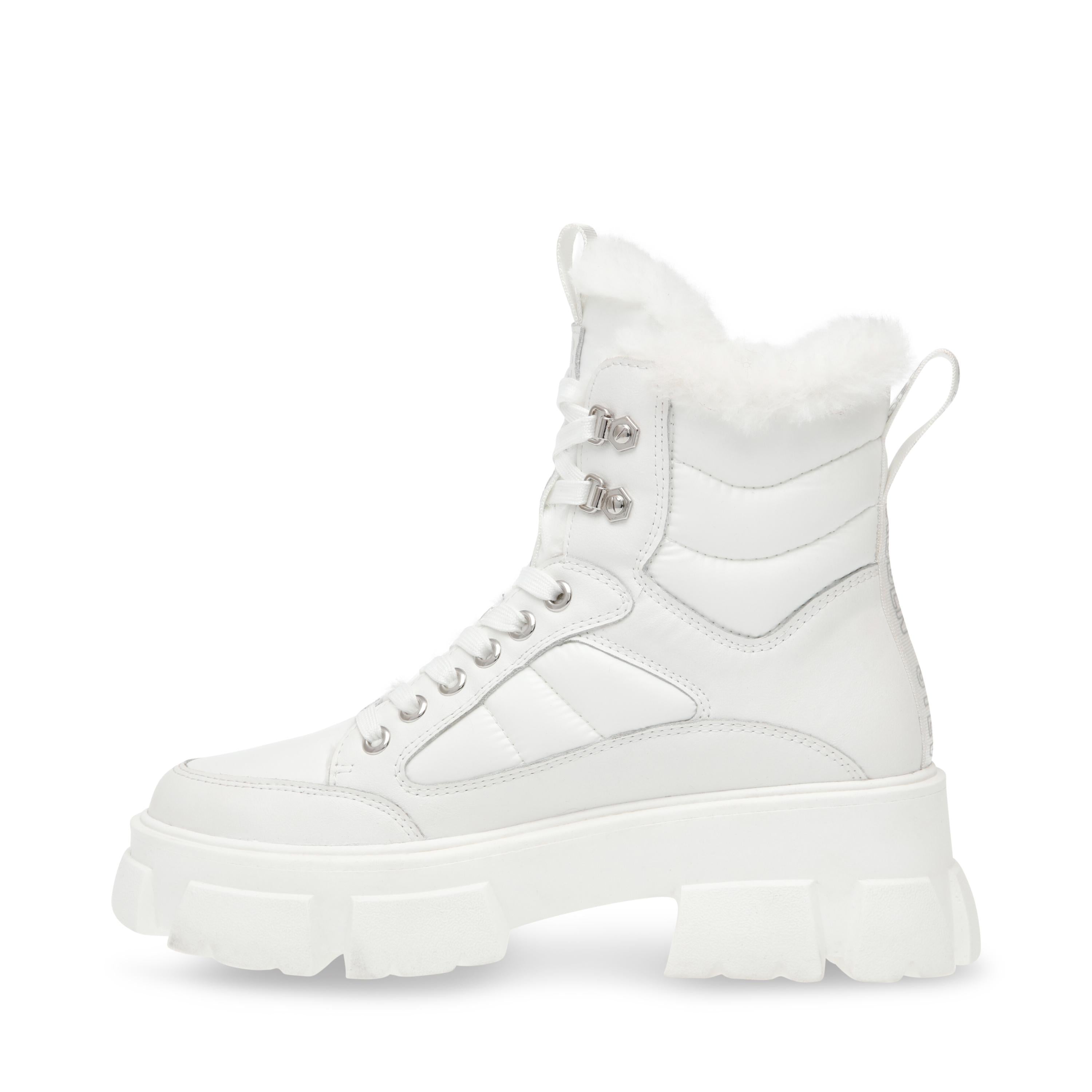 Triggers White / White - Stivali Stringati Donna Bianchi SMSTRIGGERS-11E  STEVE MADDEN 