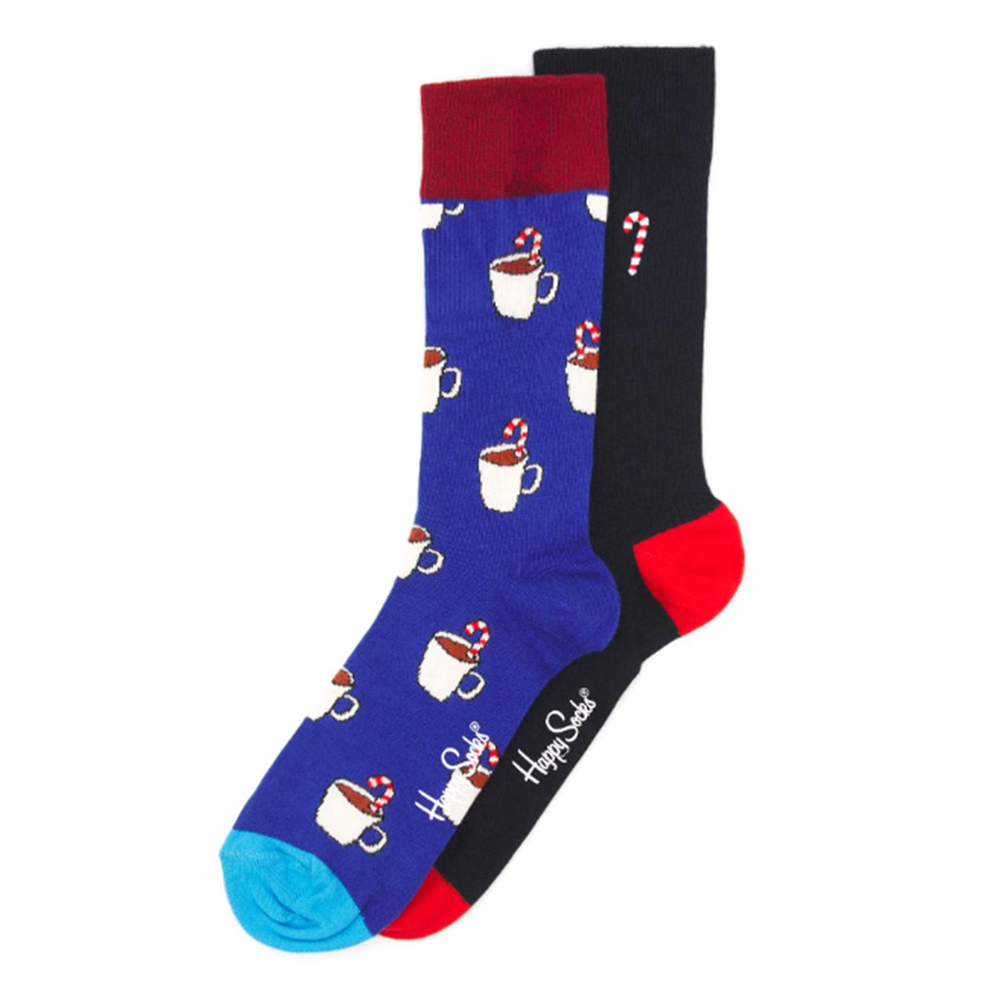 2-Pack Candy Cane & Cocoa Gift Set 6500 - Set da Due Paia di Calzini Multicolore XCCC02-6500  HAPPY SOCKS 