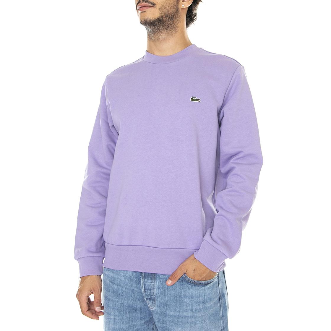 Sweatshirt-Gfu - Felpa Girocollo Uomo Viola SH9608-GFU  LACOSTE 