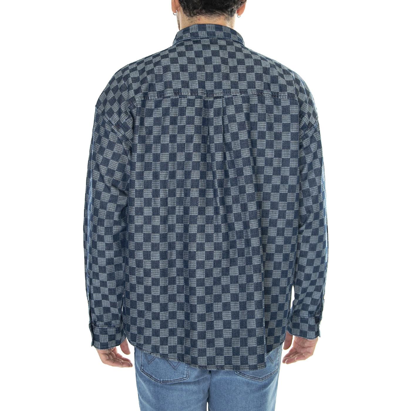 Overshirt Dark Indigo Shirt - Camicia Uomo Blu / Multicolore W5511HX1E  WRANGLER 