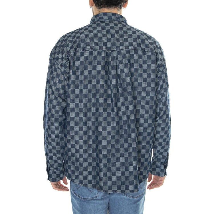 Overshirt Dark Indigo Shirt - Camicia Uomo Blu / Multicolore W5511HX1E  WRANGLER 