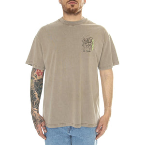 Hike Tee Washed Sand - Maglietta Girocollo Uomo Marrone FNKSS24-21812  FUNKY 