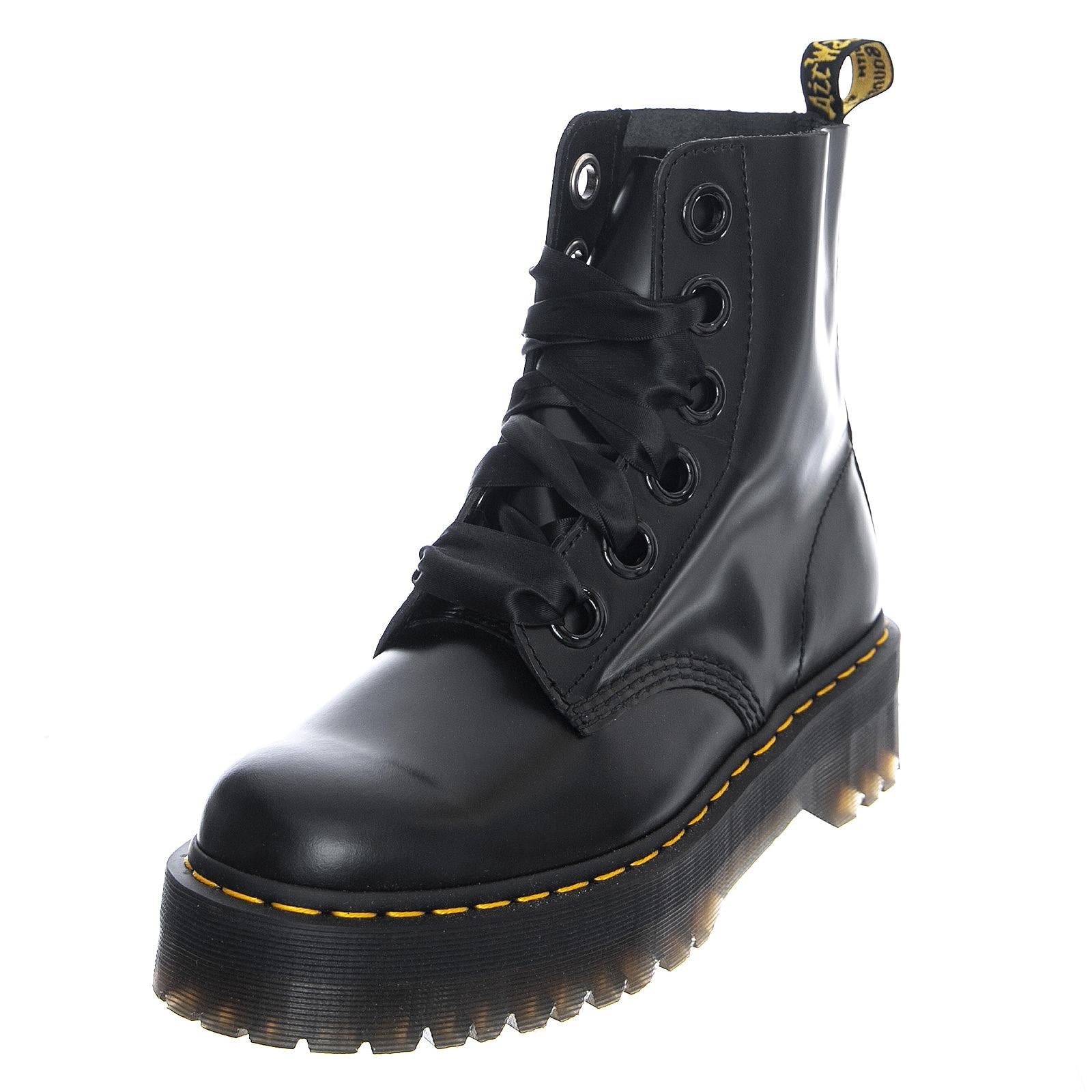 Platform Molly Boots - Black Buttero - Stivali Donna Neri DMSMOLLYBKBU24861001  DR.MARTENS 
